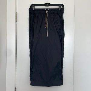 Rick Owens Nylon Black Pencil Skirt